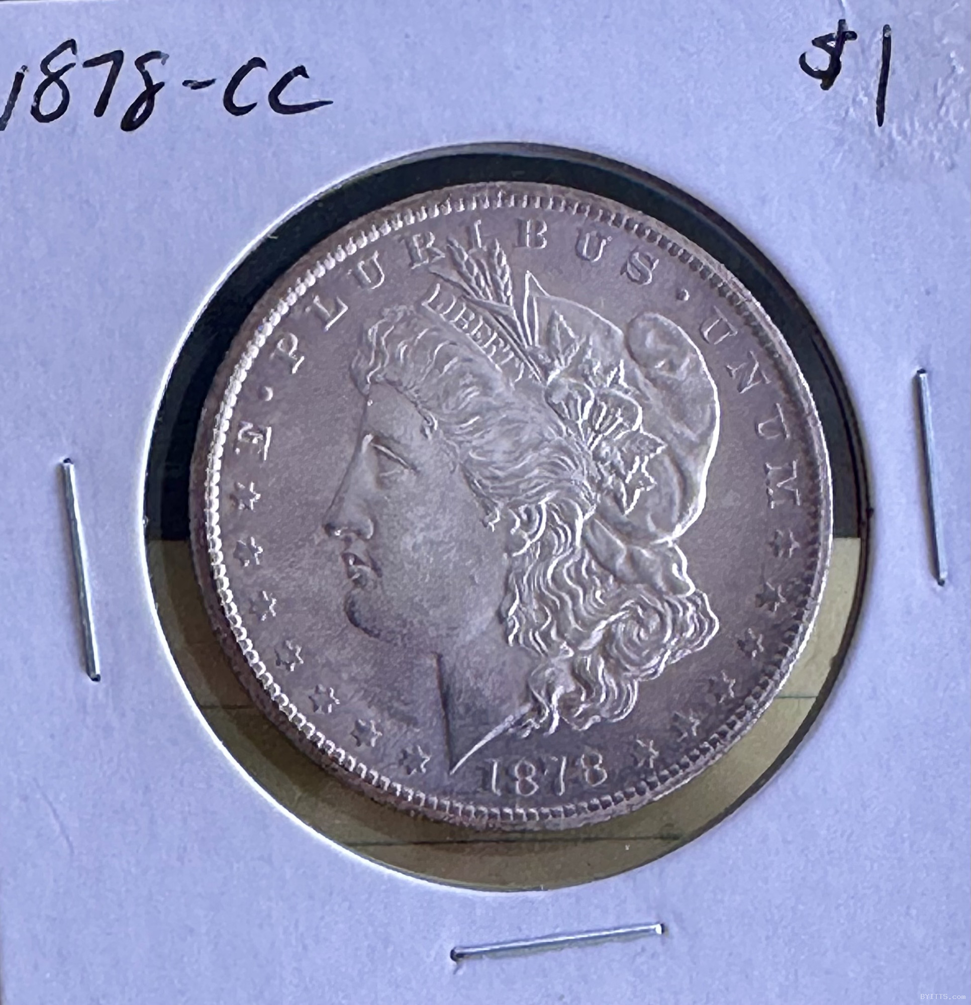 1878 Carson City Morgan Silver $1. High MS, blue toning